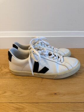 Veja White Sneakers with Black V